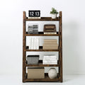 Libreria a giorno in legno a cinque livelli, colore marrone