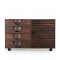 Mobile contenitore in legno, colore marrone scuro