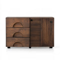 Mobile contenitore in legno, colore marrone scuro